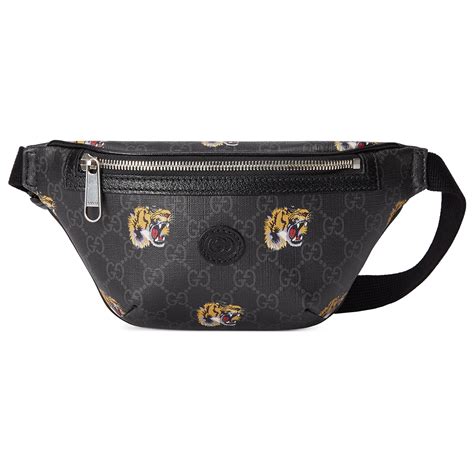 gucci belt bag with interlocking g|Gucci belt with tiger buckle.